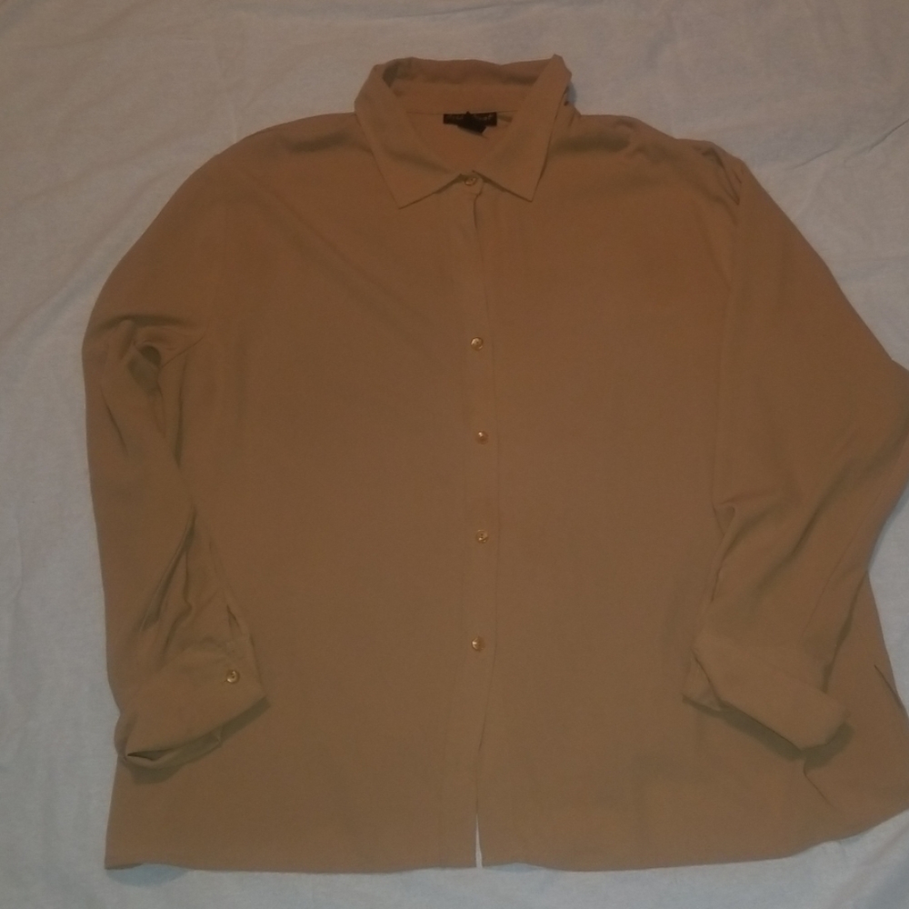 Polyester Button Down